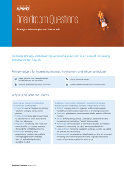 Strategy - where to play and how to win