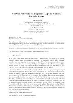 Convex Functions of Legendre Type in General Banach Spaces