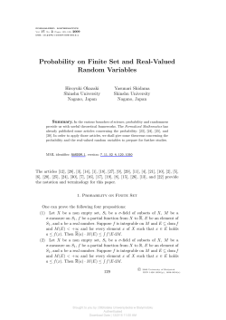 Probability on Finite Set and Real