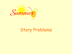 Story Problems - mathjourneys.com