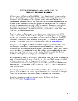 2017 Sleepy Hollow Bath Dive Team Handbook