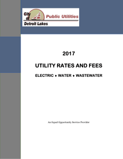 2017 utility rates and fees