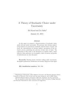 A Theory of Stochastic Choice under Uncertainty