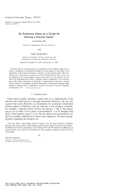 An Extensive Game as a Guide for Solving a