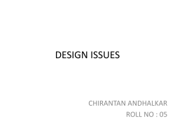 DESIGN ISSUES