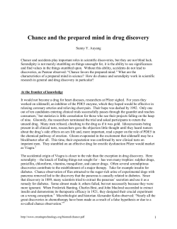 Chance and the prepared mind in drug discovery