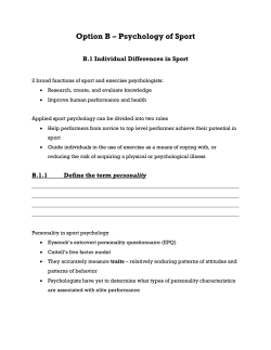 Option B - Student Notes