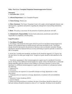 Outpt Immunosuppression