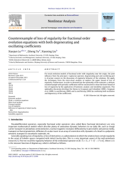 Counterexample of loss of regularity for fractional order evolution