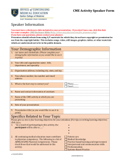 Speaker Form