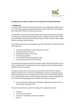 Emerging issues for West London June v5