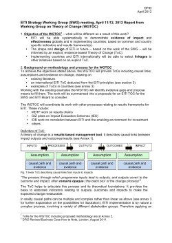 EITI Strategy Working Group (SWG) meeting, April 11/12, 2012