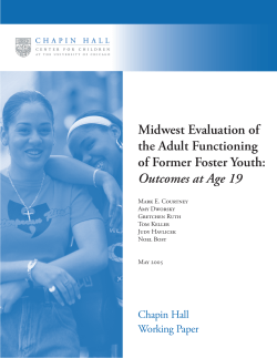 Midwest Evaluation of the Adult Functioning of Former Foster Youth