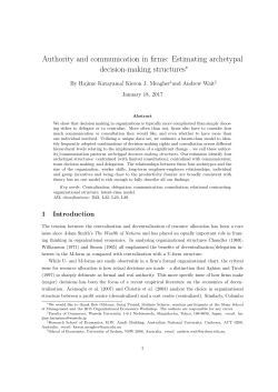 Authority and communication in firms: Estimating