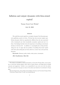 Inflation and output dynamics with firm-owned - e