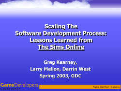 Lessons Learned from The Sims Online.