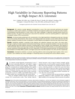 High Variability in Outcome Reporting Patterns in