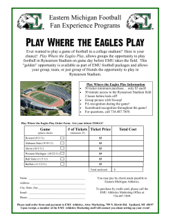 Play Where the Eagles Play order form