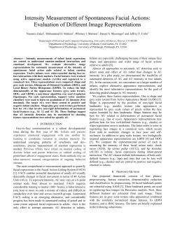 Intensity Measurement of Spontaneous Facial Actions