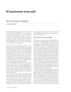 N`tacimowin inna nah` - Canadian Woman Studies