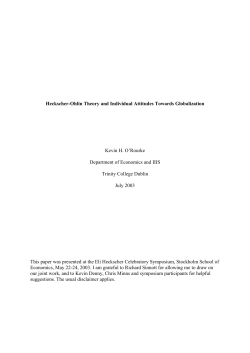 Heckscher-Ohlin Theory and Individual Attitudes