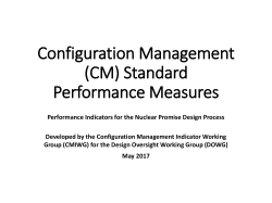Configuration Management (CM) Standard Performance Measures
