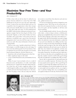 Maximize Your Free Time&mdash;and Your Productivity