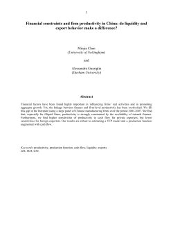 Financial constraints and firm productivity in China: do liquidity and