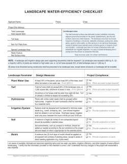 Landscape Water-Efficiency Checklist