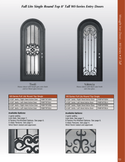 Full Lite Single Round Top 8` Tall WI