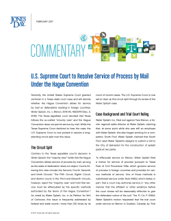 US Supreme Court to Resolve Service of Process by