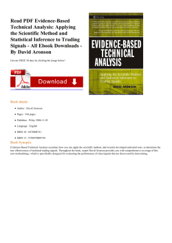 Read PDF Evidence-Based Technical Analysis
