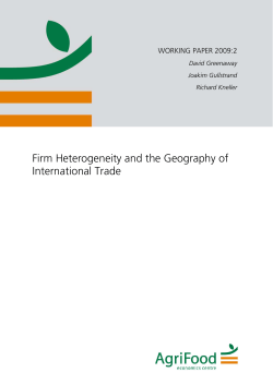 Firm Heterogeneity and the Geography of International Trade
