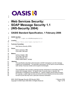 SOAP Message Security 1.1