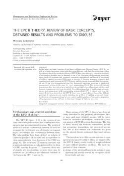 the epc ii theory. review of basic concepts, obtained results and