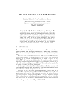 The Fault Tolerance of NP-Hard Problems