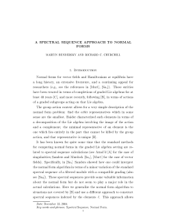 a spectral sequence approach to normal forms