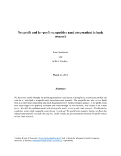 Nonprofit and for-profit competition (and