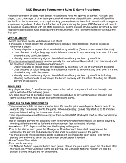 Tournament Rules - Centerville Ice Hockey