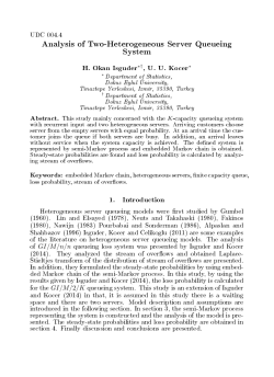 Analysis of Two-Heterogeneous Server Queueing System