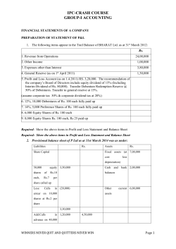 IPC-CRASH COURSE GROUP-I ACCOUNTING FINANCIAL
