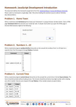 JavaScript Basics - Homework