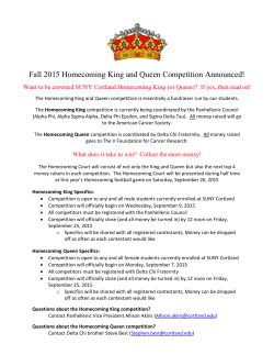 Fall 2015 Homecoming King and/or Queen