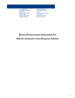 IVR Cost Justification: Milsoft Electric Utility Solutions