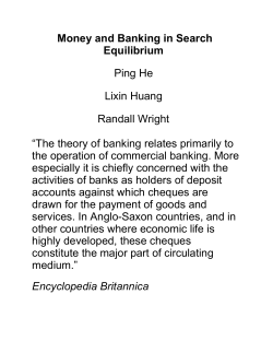 Money and Banking in Search Equilibrium