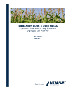 fertigation boosts corn yields