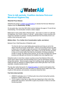 Time to talk periods: Coalition declares first-ever