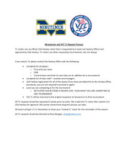Minutemen and VFC T1 Request Process T1 rosters are an official
