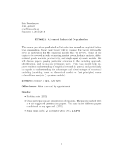 Eric Fesselmeyer AS2, #05-02  Semester 1, 2011