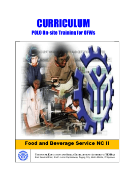 module title : welcoming guests and taking food and beverage orders